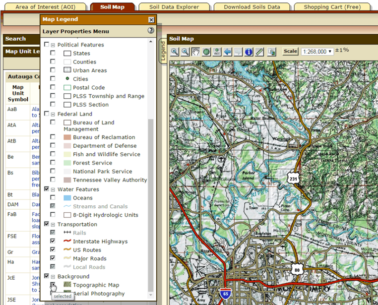 topographic map symbols. select Topographic Map.