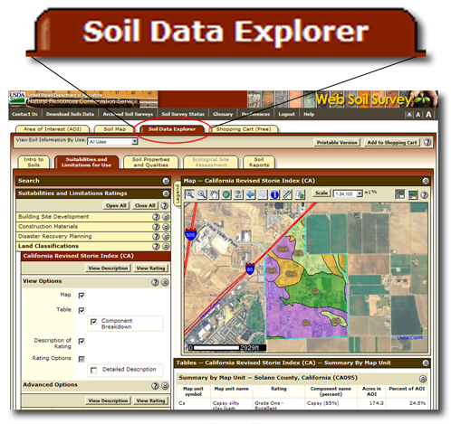 This is the Soil Data Explorer tab.  Click or press the Escape key to close.