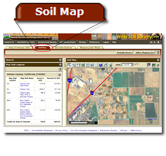 View your Area Of Interest with the Soil Map tab. Click or Press the Enter or Spacebar key to view larger image. Press the Escape key to close.